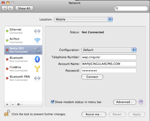 Configure your phone in Network Preference